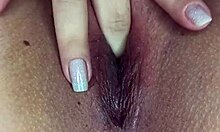 Sexy Colombian puta has 2 back-to-back orgasms in the living room!