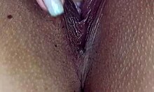 Sexy Colombian puta has 2 back-to-back orgasms in the living room!