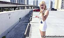 Hot teen 18+ with bubble butt gets banged by friends