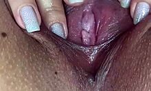 Sexy Colombian puta has 2 back-to-back orgasms in the living room!