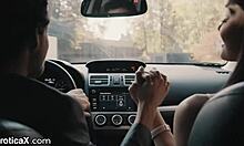 Eroticax Emily Willis passionate fireplace sex with deepthroat and big cock.