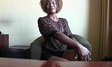 Big-ass African babe nails cock sucking in casual casting session