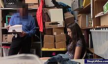 i caught pretty shoplifter lily adams and ripped her shaved twat with my big cock