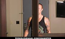 This hot redhead teen's ass gets fucked for tickets