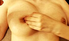 Cutie Massages Slippery Tits and Jerks Off in Hot Session