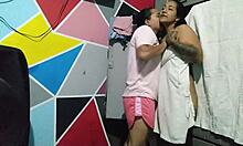 two latinas licking pussies in hotel room 😍 while camera records