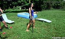 Wet Teen Pussies Licked By Brunette Lesbian On Hazeher