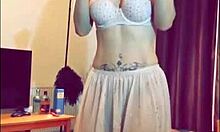 Naughty lovers enjoy intimate moments in london home