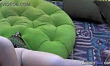 Britney blue explores with toys in a fun session.