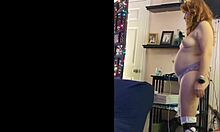 Hotwife Steffi Dances Dirty With Purple Chemise On Pussy