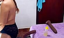 Curvy BBW Teases in Lingerie for Fun