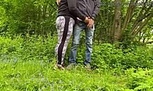 Sexy Amateur BBW Jerking My Cock in Wild Nature Setting