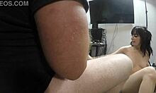 Scarlett Johnson gives an amazing footjob in POV!