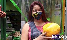 Katy Sex Hermosa Venezolana Vende Su Rica Fruta Y Es Sometida Por Peruano