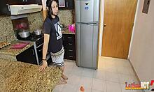 Latina Stepmom's Huge Ass Fucked Hard in Kitchen