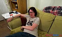 amateur rides and sucks nerds cock first time