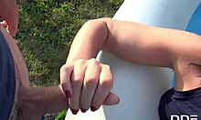 super hot french teen anna siline contrasts glamour with raw dick sucking