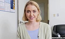 Blonde Teen 18+ Sucks Black Cock in Audition