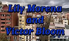 Beautiful arab student lily morena sucking dick of friend victor bloom while masturbating in bcn heights 😍