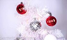 alexis adams receives a tasty christmas gift with pleasure