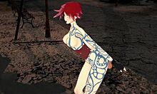 lilith with tattoos gets fucked doggystyle in 3d hentai