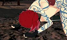 lilith with tattoos gets fucked doggystyle in 3d hentai