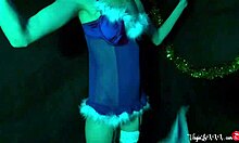 Santa hard fucks horny elf after hot blowjob on christmas