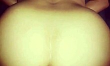 Latina Wife's Passionate Orgasm from Cumshot on Her Big Ass