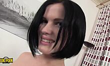 Hot young girl mary fucks her dildo hard while getting her ass pounded 😈