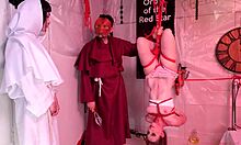 submissive rides cock in rough bondage 😍