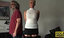 Mature Sub with Big Tits Face Fucked Hard