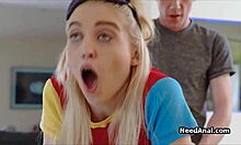 swapping big dildo for big cock in blonde teen ass