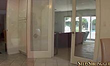 Teen Brunette Lesbians Perform Oral Threesome