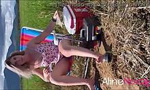Wild ride for curvy teen out on adventure in the wild