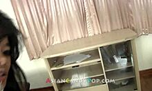 Om the thai ladyboy gives blowjob with big tits