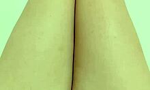 sexy teen rides cowgirl outdoors with masturbation