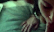 felicity feline sucks some dick at home