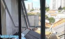 Brazilian Teen With Natural Tits And Big Ass In A Red Scene.