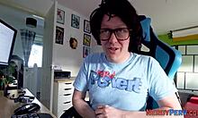 European Amateur Newbie Tricked into Handjob and Facial Blowjob