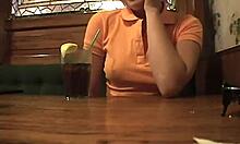 teen in braces rubbing tits outdoors in summer