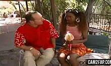 black teen feels intense pleasure fucking outdoor