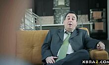 Petite Teen CEO Bent Over for Big Cock Doggystyle and Blowjob