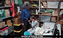 Sweet teen Hayden Hennessy avoids prison bitch status with shoplifting sex in the store