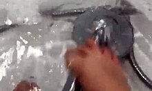 I take off my nylon and take a shower, babe?