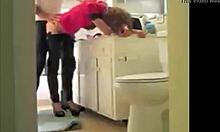french brunette gets hardcore banged in the kitchen by her neighbor