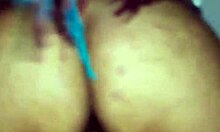 Milf sits on monster black cock and twerks her ass deliciously during interracial fucking.