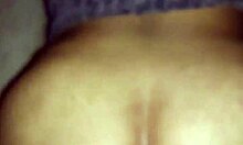 Milf sits on monster black cock and twerks her ass deliciously during interracial fucking.