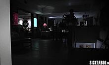 Bad guy bangs wet Latina's pussy after blowjob