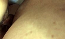 Asian wife's shaved pussy gets today's cumshot inside