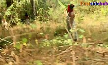 Outdoor encounter with ebony bbw and bbc